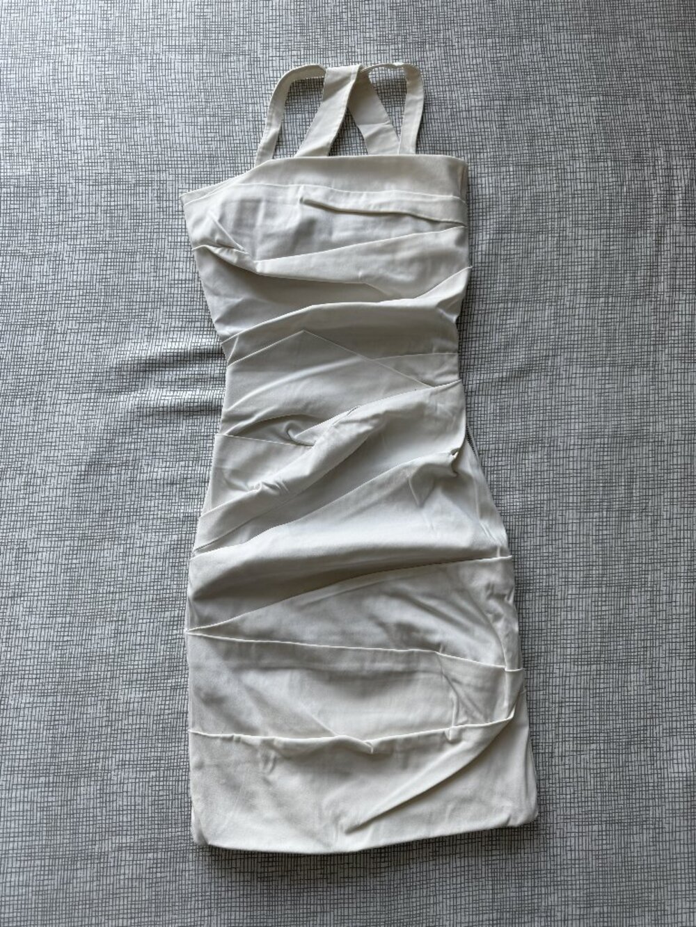 Preen by Thornton Bregazzi White Ted Link Ruched Dress M